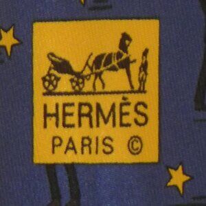 HERMES Blue Vintage and LuxuryJazz Saxophone Player Tie